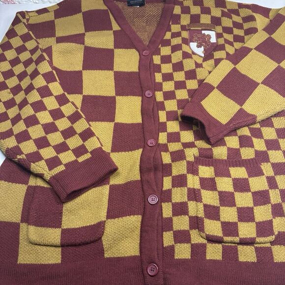 Harry Potter Gryffindor Cardigan Sweater Wizarding World Check Women's 3X - Picture 3 of 16